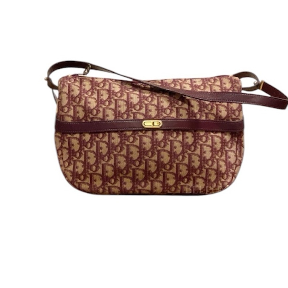 Dior Burgundy Patterned Women's Bag